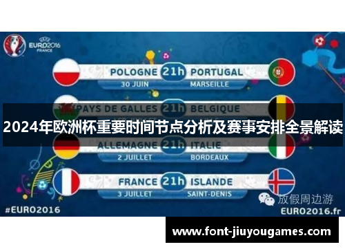 2024年欧洲杯重要时间节点分析及赛事安排全景解读